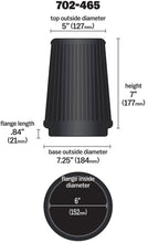 Load image into Gallery viewer, Airaid Universal Air Filter - Cone 6 x 7-1/4 x 5 x 7
