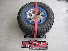 Load image into Gallery viewer, N-Fab Bed Mounted Tire Carrier Universal - Gloss Black - Red Strap
