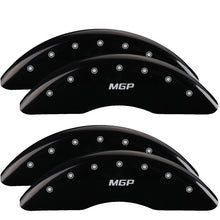 Load image into Gallery viewer, MGP 4 Caliper Covers Engraved Front &amp; Rear MGP Black finish silver ch
