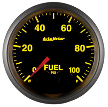 Load image into Gallery viewer, Autometer Elite 52mm 0-100 PSI Fuel Pressure Peak &amp; Warn w/ Electronic Control Gauge
