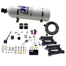 Load image into Gallery viewer, Nitrous Express Dual 4150/Alcohol Nitrous Kit (100-500HP) w/15lb Bottle
