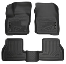 Load image into Gallery viewer, Husky Liners 2016 Ford Focus Weatherbeater Front and 2nd Seat Floor Liners - Black
