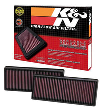 Load image into Gallery viewer, K&amp;N Replacement Air Filter 12.563in O/S Length x 5.25in O/S Width x 1.625in H (Inc 2 Filters)
