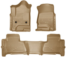Load image into Gallery viewer, Husky Liners 2015 Chevy/GMC Suburban/Yukon XL WeatherBeater Combo Tan Front &amp; 2nd Seat Floor Liners
