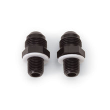 Load image into Gallery viewer, Russell Performance -8 AN to 4L80 Transmission Ports Adapter Fittings (Qty 2) - Black Zinc
