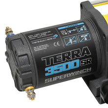 Load image into Gallery viewer, Superwinch 3500 LBS 12V DC 7/32in x 32ft Synthetic Rope Terra 3500SR Winch - Gray Wrinkle
