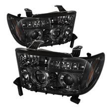 Load image into Gallery viewer, Spyder Toyota Tundra 07-13 Projector Headlights LED Halo LED Smke PRO-YD-TTU07-HL-SM
