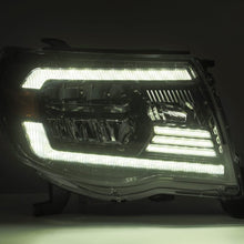 Load image into Gallery viewer, AlphaRex 05-11 Toyota Tacoma LUXX Crystal Headlights Plank Style Design Black w/Activation Light/DRL
