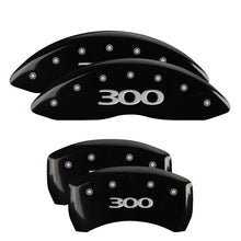 Load image into Gallery viewer, MGP 4 Caliper Covers Engraved Front &amp; Rear 300 Black finish silver ch
