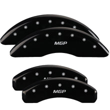 Load image into Gallery viewer, MGP 4 Caliper Covers Engraved Front &amp; Rear MGP Black Finish Silver Characters 2016 Kia Sedona

