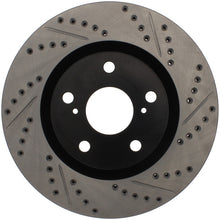 Load image into Gallery viewer, StopTech 07-09 Lexus ES 250/ES 300/ ES330/ES350 SportStop Slotted &amp; Drilled Left Front Rotor

