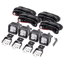 Load image into Gallery viewer, Go Rhino LED Lighting - Set of Four 3in LED Cube Lights Blk
