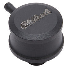 Load image into Gallery viewer, Edelbrock PCV for Valve Cover Aluminum Round Push In w/ 90-Degree Port Breather Look
