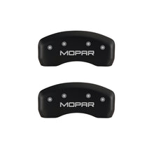 Load image into Gallery viewer, MGP 4 Caliper Covers Engraved Front &amp; Rear MOPAR Red finish silver ch
