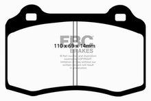 Load image into Gallery viewer, EBC 96-00 Lotus Esprit Turbo 2.0 Turbo GT3 Redstuff Front Brake Pads
