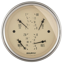 Load image into Gallery viewer, AutoMeter Gauge Quad 3-3/8in. 0 Ohm(e) to 90 Ohm(f)Elec Antique Beige
