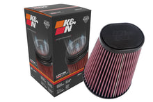 Load image into Gallery viewer, K&amp;N Universal Round Clamp-On Air Filter 4-1/2in FLG, 5-7/8in B, 3-1/4in X 4-1/2in T, 8in H
