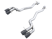 Load image into Gallery viewer, AWE Tuning 18-19 BMW F90 M5 Track Edition Axle-Back Exhaust- Black Diamond Tips
