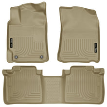 Load image into Gallery viewer, Husky Liners 2012 Toyota Camry WeatherBeater Combo Tan Floor Liners
