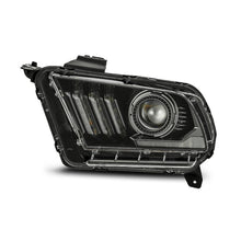 Load image into Gallery viewer, AlphaRex 10-12 Ford Mustang PRO-Series Projector Headlights Plank Style Jet Black w/Top/Bottom DRL
