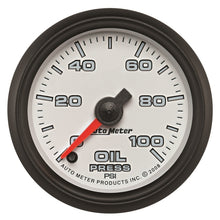 Load image into Gallery viewer, Autometer Pro-Cycle Gauge Oil Pressure 2 1/16in 100psi Digital Stepper Motor White
