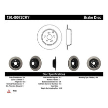 Load image into Gallery viewer, Stoptech 09-15 Honda Pilot / 11-17 Honda Odyssey Rear Premium Cryostop Brake Rotor
