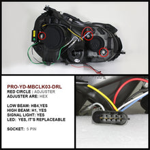 Load image into Gallery viewer, Spyder Mercedes Benz CLK 03-09 Projector Halogen Model- LED Halo DRL Blk PRO-YD-MBCLK03-DRL-BK

