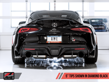 Load image into Gallery viewer, AWE 2020 Toyota Supra A90 Resonated Track Edition Exhaust - 5in Diamond Black Tips
