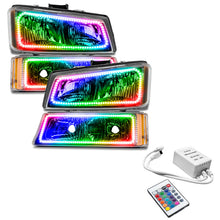 Load image into Gallery viewer, Oracle 03-06 Chevy Silv Pre-Assembled Headlights w/ Parking Lights - ColorSHIFT w/ Simple Controller
