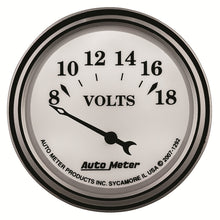 Load image into Gallery viewer, AutoMeter Gauge Voltmeter 2-1/16in. 18V Elec Old Tyme White II
