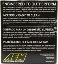 Load image into Gallery viewer, AEM 5 inch x 5 inch DryFlow Air Filter
