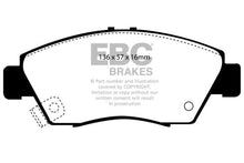 Load image into Gallery viewer, EBC 12 Acura ILX 1.5 Hybrid Yellowstuff Front Brake Pads
