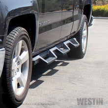 Load image into Gallery viewer, Westin 14-18 Chevrolet Silverado 1500 DC 6.5ft Bed HDX Drop W2W Nerf Step Bars - Tex. Blk
