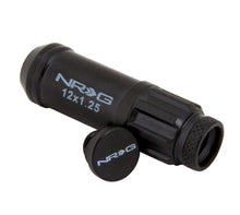 Load image into Gallery viewer, NRG 700 Series M12 X 1.25 Steel Lug Nut w/Dust Cap Cover Set 21 Pc w/Locks &amp; Lock Socket - Black

