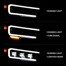 Load image into Gallery viewer, ANZO 2016-2018 Toyota Tacoma LED Projector Headlights Plank Style Black w/ Amber
