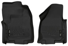Load image into Gallery viewer, Husky Liners 2012.5 Ford SuperDuty/F-250/F-350 Regular Cab WeatherBeater Black Floor Liners
