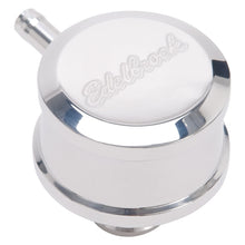 Load image into Gallery viewer, Edelbrock PCV for Valve Cover Aluminum Round Push In w/ 90-Degree Port Breather Look w/ Etched Logo
