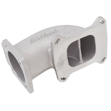 Load image into Gallery viewer, Edelbrock Low Profile Intake Elbow 90mm Throttle Body to Square-Bore Flange As-Cast Finish
