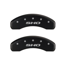Load image into Gallery viewer, MGP 4 Caliper Covers Engraved Front &amp; Rear SHO Red finish silver ch

