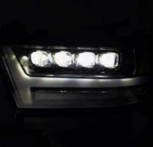 Load image into Gallery viewer, AlphaRex 19-20 Ram 1500HD NOVA LED Proj Headlight Plank Style Matte Blk w/Activ Light/Seq Signal/DRL
