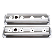 Load image into Gallery viewer, Edelbrock Valve Cover Signature Series Chevrolet 1987-1995 262-400 CI V8 Low Chrome
