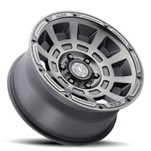 Load image into Gallery viewer, ICON Thrust 17x8.5 5x4.5 0mm Offset 4.75in BS Smoked Satin Black Tint Wheel
