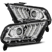 Load image into Gallery viewer, AlphaRex 10-12 Ford Mustang LUXX LED Proj Headlights Plank Style Chrome w/Activ Light/Seq Signal
