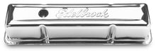 Load image into Gallery viewer, Edelbrock Valve Cover Signature Series Chevrolet 1959-1986 262-400 CI V8 Tall Chrome
