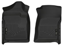 Load image into Gallery viewer, Husky Liners 07-12 Chevrolet Silverado/GMC Sierra Regular Cab WeatherBeater Black Floor Liners
