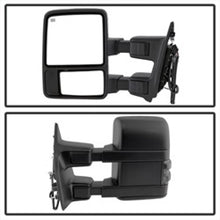 Load image into Gallery viewer, xTune Ford SuperDuty 08-15 Extendable Heated Mirrors w/ LED Signal Smoke MIR-FDSD08S-PW-SM-SET
