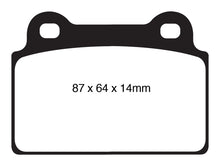 Load image into Gallery viewer, EBC 08-16 Mitsubishi Lancer Evo 10 2.0 Turbo (1 piece rotor) Yellowstuff Rear Brake Pads
