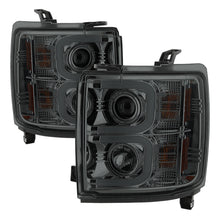 Load image into Gallery viewer, Spyder Chevy Silverado 14-16 2500 HD Projector Headlights Light Bar DRL Smke PRO-YD-CSHD14-LBDRL-SM
