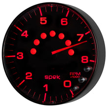 Load image into Gallery viewer, Autometer Spek-Pro Gauge Tachometer 5in 8K Rpm W/Shift Light &amp; Peak Mem Black/Black
