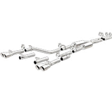 Load image into Gallery viewer, MagnaFlow Cat-Back, SS, 2.5in, Quad Split Rear 3.5in Tip 2015 Dodge Challenger 3.6L V6
